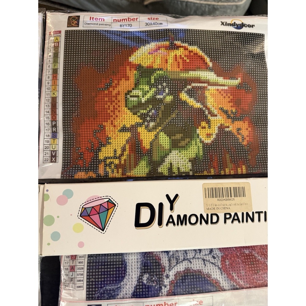 Lot Of 11 Diamond Painting Kits multiple Sizes & Patterns, All New & Sealed DIY - Picture 4 of 16